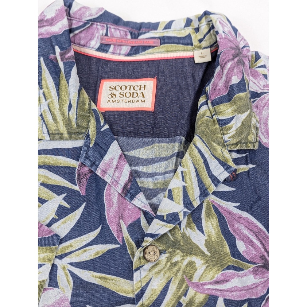 Scotch Soda Shirt Short Match Set Mens LG Top 34 Shorts Floral Vacation Beach - Picture 5 of 12